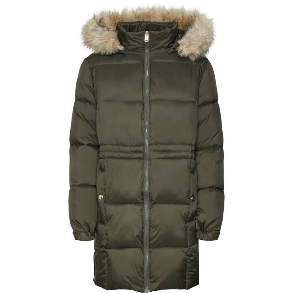 Vero Moda Womens/Ladies Quilted Faux Fur Puffer Jacket / Peat
